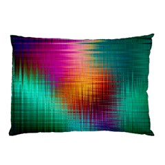 Colourful Weave Background Pillow Case by Simbadda