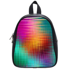 Colourful Weave Background School Bags (small)  by Simbadda