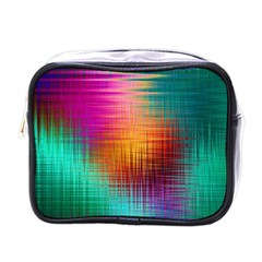 Colourful Weave Background Mini Toiletries Bags by Simbadda