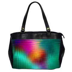 Colourful Weave Background Office Handbags (2 Sides)  by Simbadda