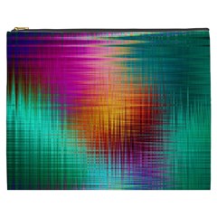 Colourful Weave Background Cosmetic Bag (xxxl)  by Simbadda