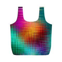 Colourful Weave Background Full Print Recycle Bags (m)  by Simbadda