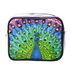 Peacock Bird Animation Mini Toiletries Bags by Simbadda