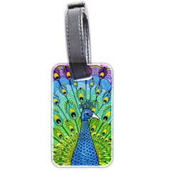 Peacock Bird Animation Luggage Tags (two Sides) by Simbadda