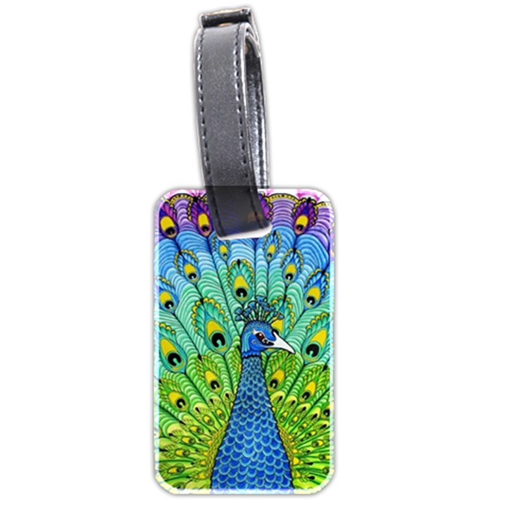 Peacock Bird Animation Luggage Tags (Two Sides)