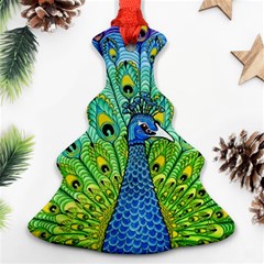 Peacock Bird Animation Christmas Tree Ornament (two Sides) by Simbadda