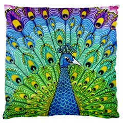 Peacock Bird Animation Large Cushion Case (one Side) by Simbadda