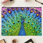 Peacock Bird Animation Cosmetic Bag (XXXL)  Front