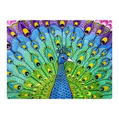 Peacock Bird Animation Double Sided Flano Blanket (mini)  by Simbadda