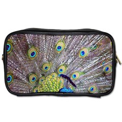 Peacock Bird Feathers Toiletries Bags by Simbadda