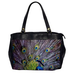 Peacock Bird Feathers Office Handbags by Simbadda