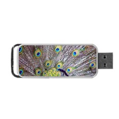 Peacock Bird Feathers Portable Usb Flash (two Sides) by Simbadda