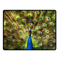 Peacock Bird Fleece Blanket (small)