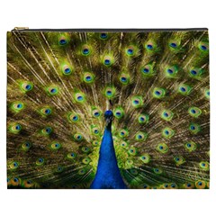 Peacock Bird Cosmetic Bag (xxxl)  by Simbadda