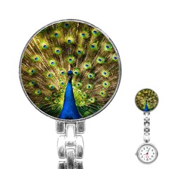 Peacock Bird Stainless Steel Nurses Watch