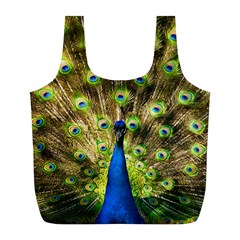 Peacock Bird Full Print Recycle Bags (l)  by Simbadda