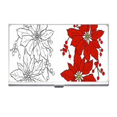 Poinsettia Flower Coloring Page Business Card Holders