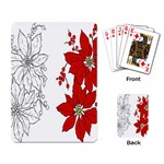 Poinsettia Flower Coloring Page Playing Card Back