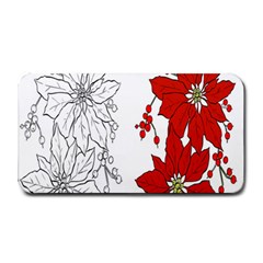 Poinsettia Flower Coloring Page Medium Bar Mats by Simbadda