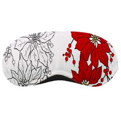 Poinsettia Flower Coloring Page Sleeping Masks by Simbadda