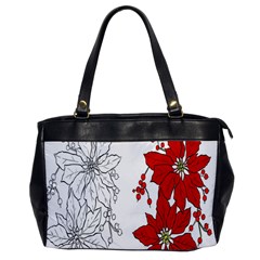 Poinsettia Flower Coloring Page Office Handbags by Simbadda