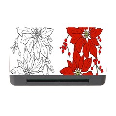 Poinsettia Flower Coloring Page Memory Card Reader With Cf by Simbadda