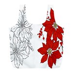 Poinsettia Flower Coloring Page Full Print Recycle Bags (L)  Front