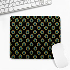 Peacock Inspired Background Large Mousepads by Simbadda