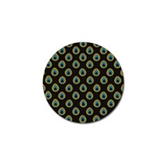 Peacock Inspired Background Golf Ball Marker (10 Pack) by Simbadda