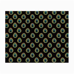 Peacock Inspired Background Small Glasses Cloth by Simbadda