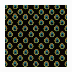 Peacock Inspired Background Medium Glasses Cloth by Simbadda