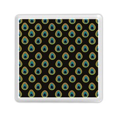 Peacock Inspired Background Memory Card Reader (square)  by Simbadda