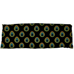 Peacock Inspired Background Body Pillow Case Dakimakura (two Sides) by Simbadda