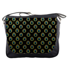 Peacock Inspired Background Messenger Bags by Simbadda