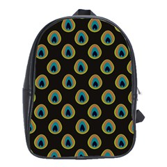 Peacock Inspired Background School Bags (xl)  by Simbadda