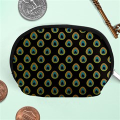 Peacock Inspired Background Accessory Pouches (medium)  by Simbadda