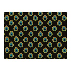 Peacock Inspired Background Double Sided Flano Blanket (mini)  by Simbadda