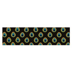 Peacock Inspired Background Satin Scarf (oblong) by Simbadda