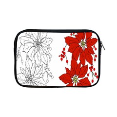 Poinsettia Flower Coloring Page Apple Ipad Mini Zipper Cases by Simbadda