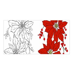 Poinsettia Flower Coloring Page Satin Shawl