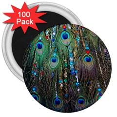 Peacock Jewelery 3  Magnets (100 Pack)