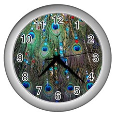 Peacock Jewelery Wall Clocks (silver) 