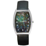 Peacock Jewelery Barrel Style Metal Watch Front