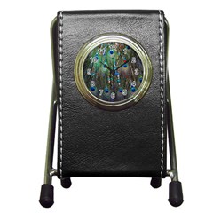 Peacock Jewelery Pen Holder Desk Clocks