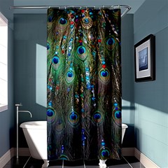 Peacock Jewelery Shower Curtain 36  X 72  (stall)  by Simbadda