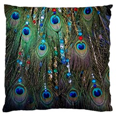 Peacock Jewelery Large Cushion Case (two Sides) by Simbadda