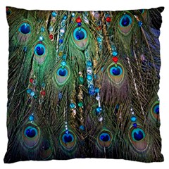 Peacock Jewelery Standard Flano Cushion Case (two Sides) by Simbadda