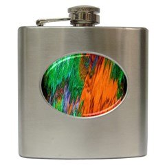 Watercolor Grunge Background Hip Flask (6 Oz) by Simbadda