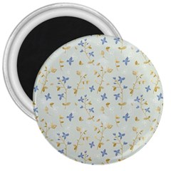 Vintage Hand Drawn Floral Background 3  Magnets by TastefulDesigns