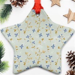 Vintage Hand Drawn Floral Background Star Ornament (two Sides) by TastefulDesigns